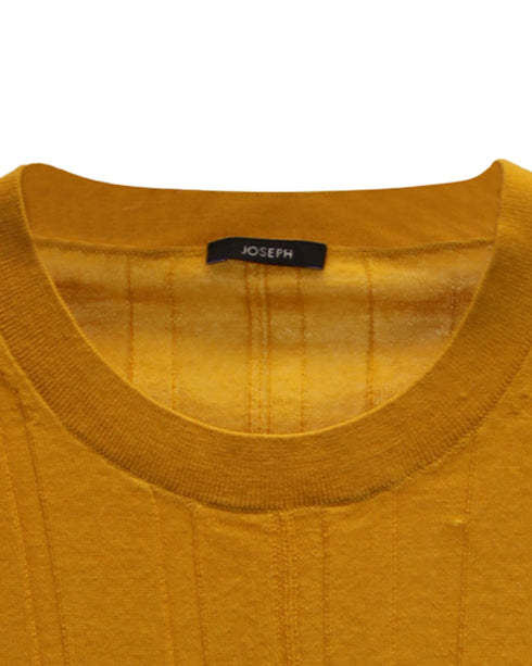 Women's Joseph Ribbed Long Sleeve Top in Yellow Wool