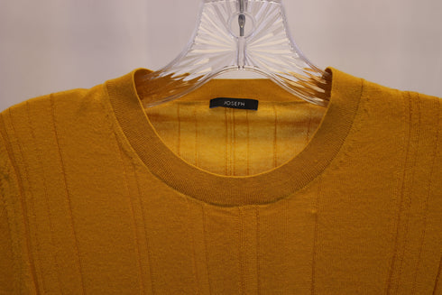 Women's Joseph Ribbed Long Sleeve Top in Yellow Wool