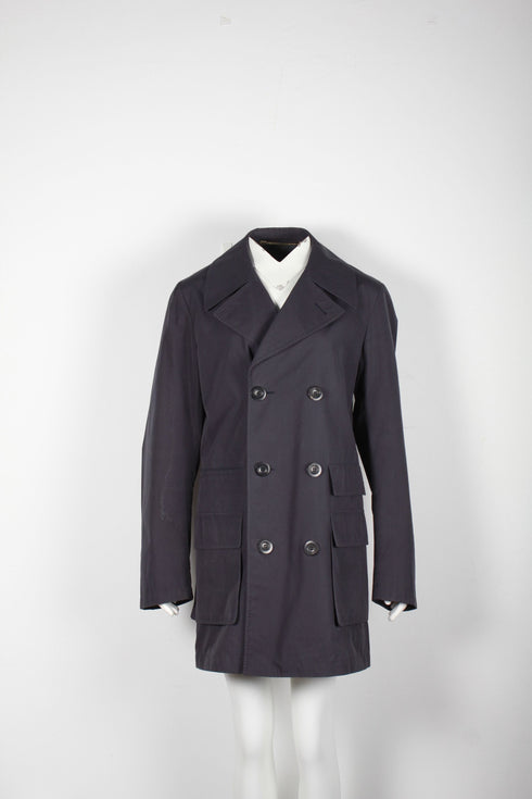 Women's Valentino Garavani Double-Breasted Coat in Blue Wool
