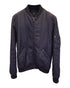 Men's A.P.C. Theo Bomber Jacket in Black Nylon Canvas