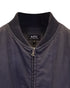 Men's A.P.C. Theo Bomber Jacket in Black Nylon Canvas