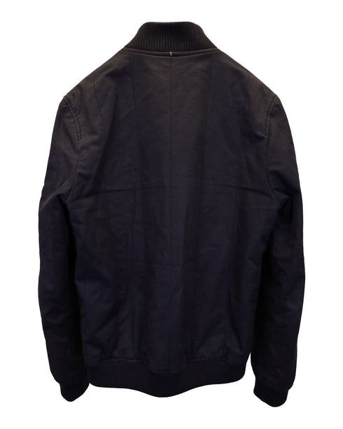 Men's A.P.C. Theo Bomber Jacket in Black Nylon Canvas
