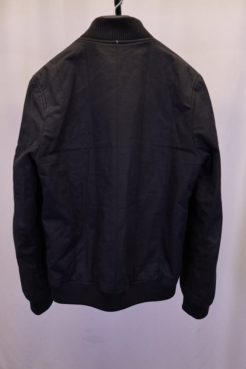 Men's A.P.C. Theo Bomber Jacket in Black Nylon Canvas