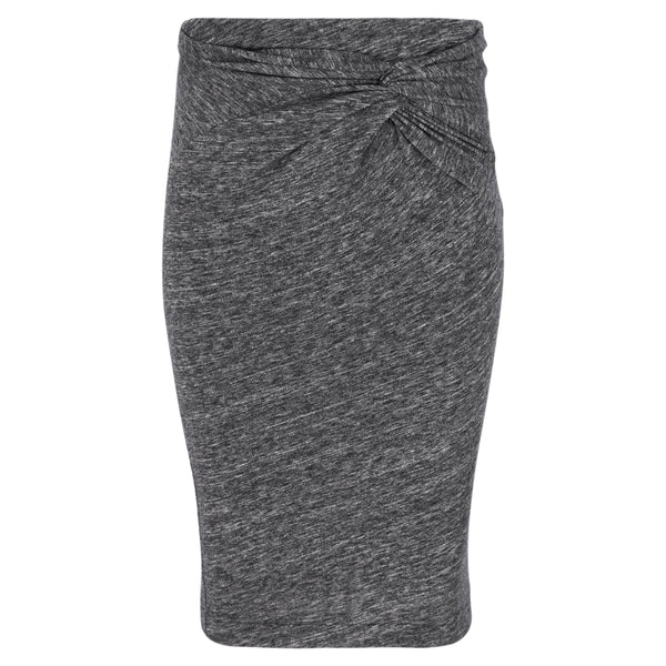 Women's IRO Fitted Midi Skirt in Grey Cotton