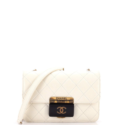 Beauty Lock Flap Bag Quilted Sheepskin Mini