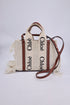 Woody Tote Canvas with Leather Small