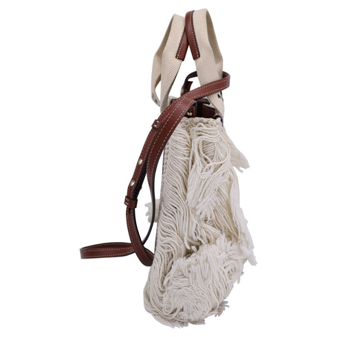 Woody Tote Canvas with Leather Small