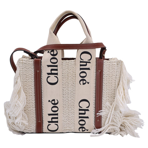 Woody Tote Canvas with Leather Small