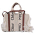 Woody Tote Canvas with Leather Small