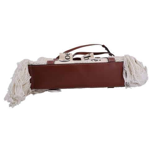 Woody Tote Canvas with Leather Small