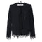 Women's IRO Shivani Frayed Jacket in Black Wool
