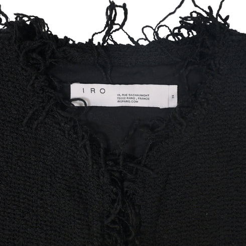 Women's IRO Shivani Frayed Jacket in Black Wool