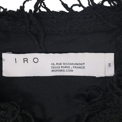 Women's IRO Shivani Frayed Jacket in Black Wool