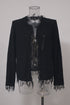 Women's IRO Shivani Frayed Jacket in Black Wool