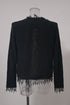 Women's IRO Shivani Frayed Jacket in Black Wool