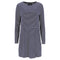 Women's A.P.C. Striped Mini Dress in Navy Blue Viscose