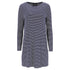 Women's A.P.C. Striped Mini Dress in Navy Blue Viscose