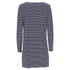 Women's A.P.C. Striped Mini Dress in Navy Blue Viscose