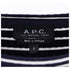 Women's A.P.C. Striped Mini Dress in Navy Blue Viscose