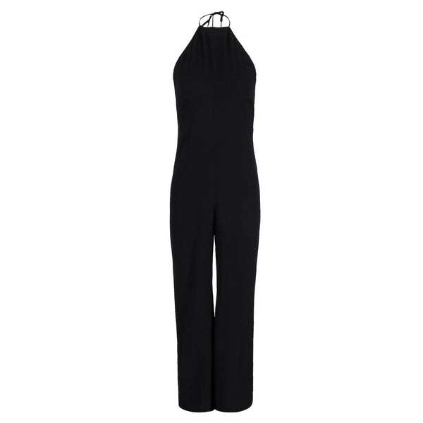 Women's Ba&Sh Halter Jumpsuit in Black Viscose