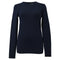 Women's Joseph Round Neck Stretch Top in Navy Blue Wool