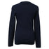 Women's Joseph Round Neck Stretch Top in Navy Blue Wool