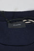 Women's Joseph Round Neck Stretch Top in Navy Blue Wool
