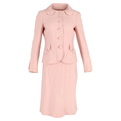 Women's Moschino Cheap and Chic Blazer and Skirt Set in Pink Wool