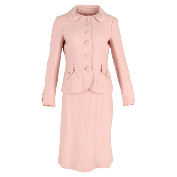 Women's Moschino Cheap and Chic Blazer and Skirt Set in Pink Wool