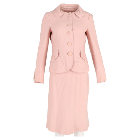 Women's Moschino Cheap and Chic Blazer and Skirt Set in Pink Wool