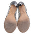 Women's Stuart Weitzman Loops Strappy Sandals in Grey Python-Embossed Leather