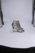 Women's Stuart Weitzman Loops Strappy Sandals in Grey Python-Embossed Leather
