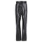 Men's Nanushka High-Rised Wide Leg Pants in Black Faux Leather