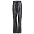 Men's Nanushka High-Rised Wide Leg Pants in Black Faux Leather