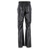 Men's Nanushka High-Rised Wide Leg Pants in Black Faux Leather
