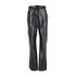 Men's Nanushka High-Rised Wide Leg Pants in Black Faux Leather