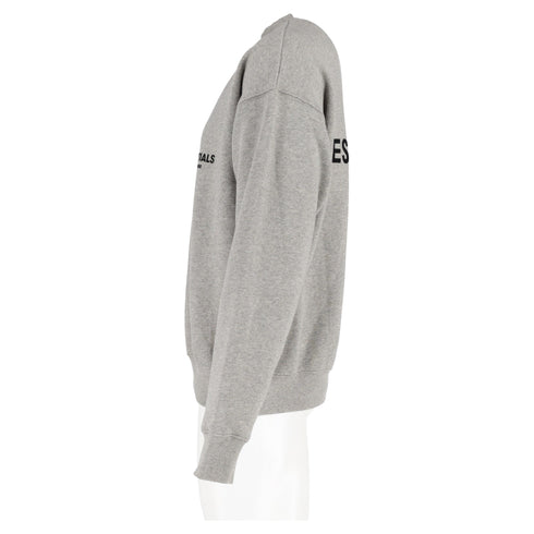 Men's Essentials Fear of God Signature Logo Graphic Print Sweatshirt in Grey Cotton