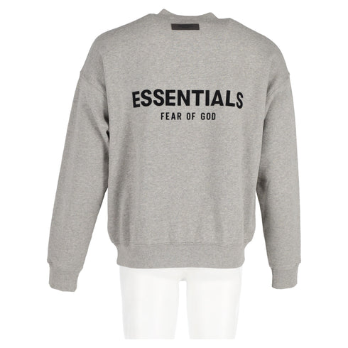 Men's Essentials Fear of God Signature Logo Graphic Print Sweatshirt in Grey Cotton