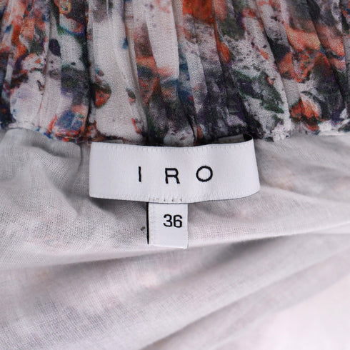 Women's Iro Paris Megan Printed Ruffle Mini Skirt in Multicolor Viscose