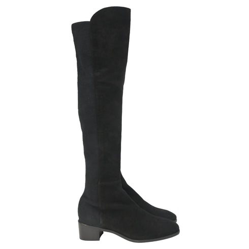 Women's Stuart Weitzman Tia Over-The-Knee Boots in Black Suede