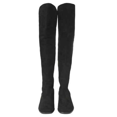 Women's Stuart Weitzman Tia Over-The-Knee Boots in Black Suede
