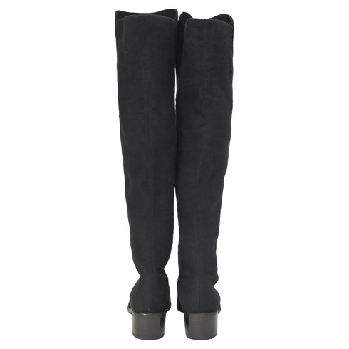 Women's Stuart Weitzman Tia Over-The-Knee Boots in Black Suede
