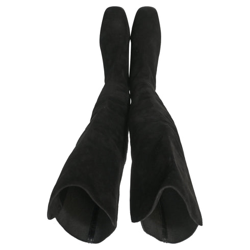 Women's Stuart Weitzman Tia Over-The-Knee Boots in Black Suede