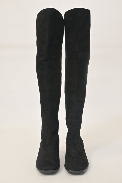 Women's Stuart Weitzman Tia Over-The-Knee Boots in Black Suede
