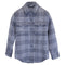 Women's Reformation Plaid Print Button-Down Jacket in Blue Wool