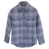 Women's Reformation Plaid Print Button-Down Jacket in Blue Wool