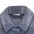 Women's Reformation Plaid Print Button-Down Jacket in Blue Wool