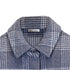 Women's Reformation Plaid Print Button-Down Jacket in Blue Wool