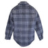 Women's Reformation Plaid Print Button-Down Jacket in Blue Wool