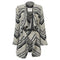 Women's Ba&Sh Ilda Open Knit Belted Cardigan in Black and White Polyester
